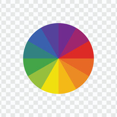 Obraz premium Twelve-Part RGB Color Wheel Vector Illustration