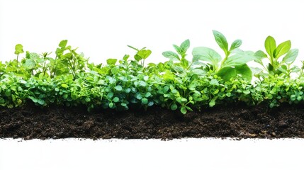Phytoremediation plants absorbing heavy metals and chemicals from soil isolated on white background symbolizing green environmental solutions