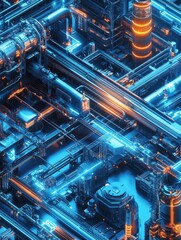 futuristic cityscape infrastructure energy systems