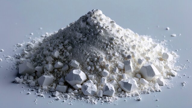 Closeup of pure white powdered magnesium hydroxide