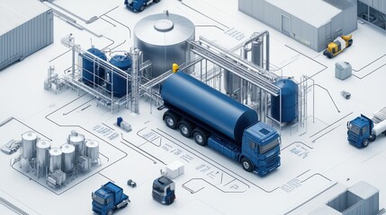 Reverse logistics process flow diagram with product lifecycle sustainability isolated on white background promoting waste reduction and reuse