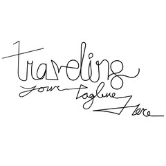  continuous line drawing icon typography