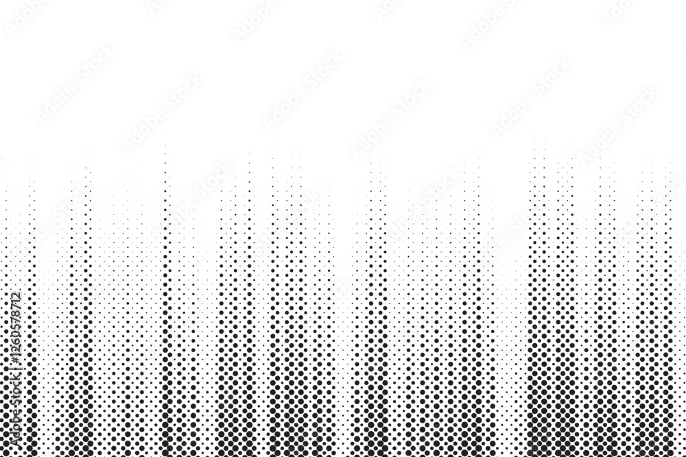 Fototapete Triangular Halftone Texture Retro wave Vector Geometric Technology Abstract Background. Half Tone Triangles Retro Colored Pattern. Minimal 80s Style Dynamic Tech Structure Wallpaper