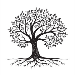 vector tree silhouette