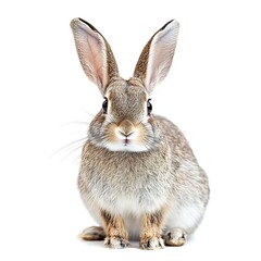 Fototapeta premium Cute bunny rabbit, studio shot, white background, Easter
