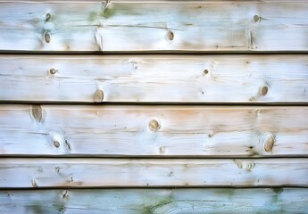Fototapeta premium Wooden planks with a weathered texture, featuring natural knots and a light finish, ideal for backgrounds or rustic decor.