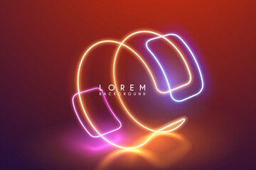 Neon lines with glow effect