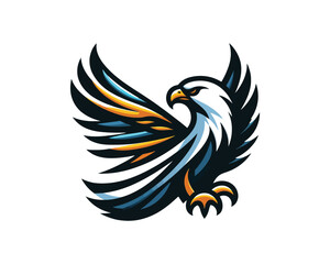 Beautiful Eagle Color Logo Design Vector Template