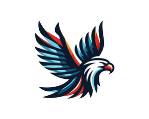 Beautiful Eagle Color Logo Design Vector Template