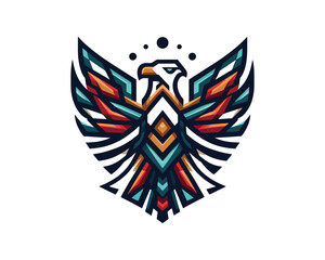 Beautiful Eagle Color Logo Design Vector Template