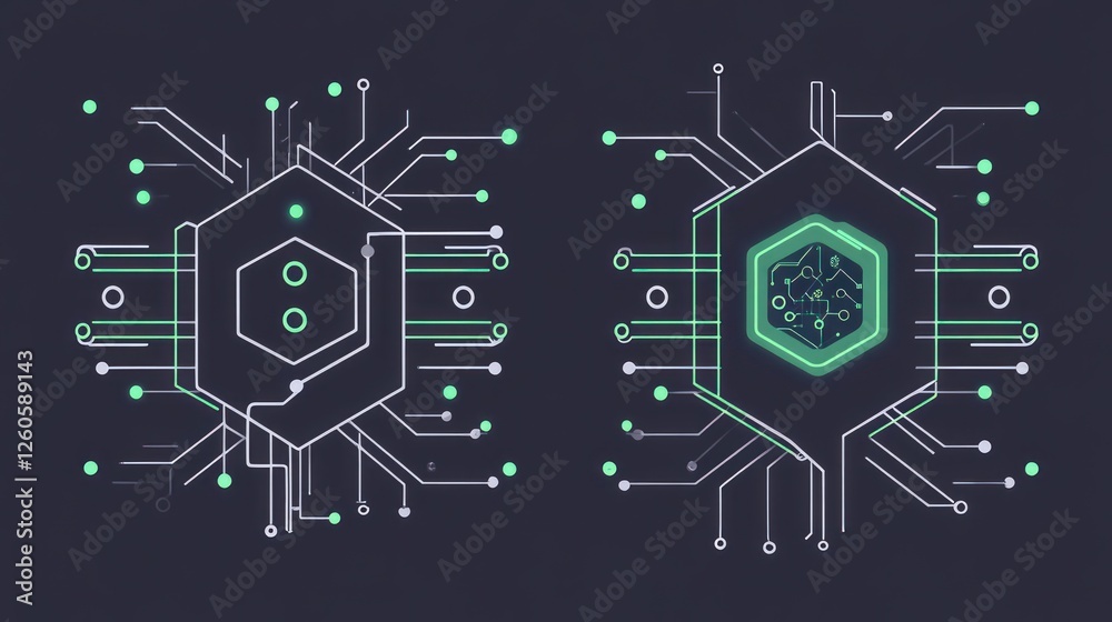Poster advanced technology circuit board design with hexagonal elements