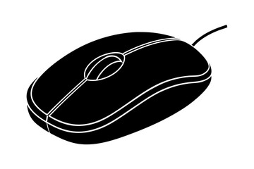 computer mouse silhouette vector illustration