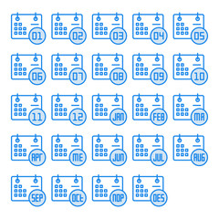 set of icons calender