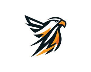 Beautiful Eagle Color Logo Design Vector Template