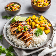 fried rice with chicken