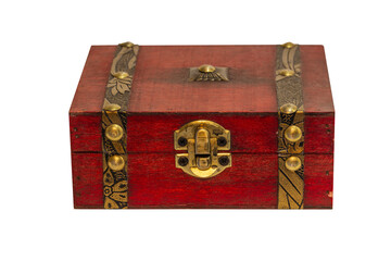 old wooden treasure chest isolated transparent png