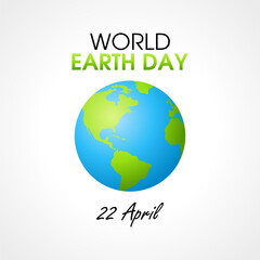 vector graphic of world earth day ideal for world earth day celebration.
