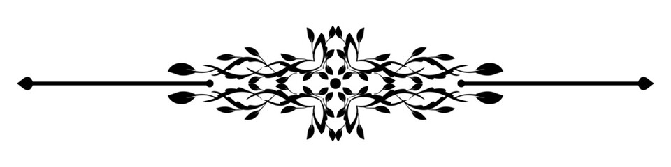 Vintage ornamental divider border design.