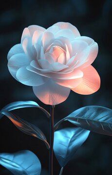 Exquisitely Detailed Camellia Flower Icon