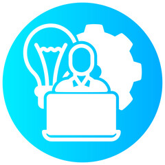 skills vector round glyph icon