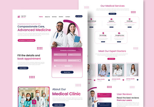 Medical HealthCare Landing Page Template