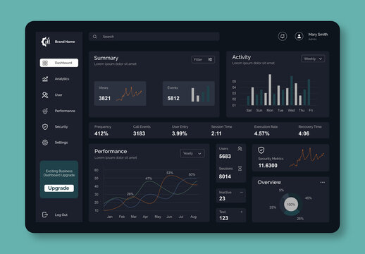 Website Admin Dashboard Design