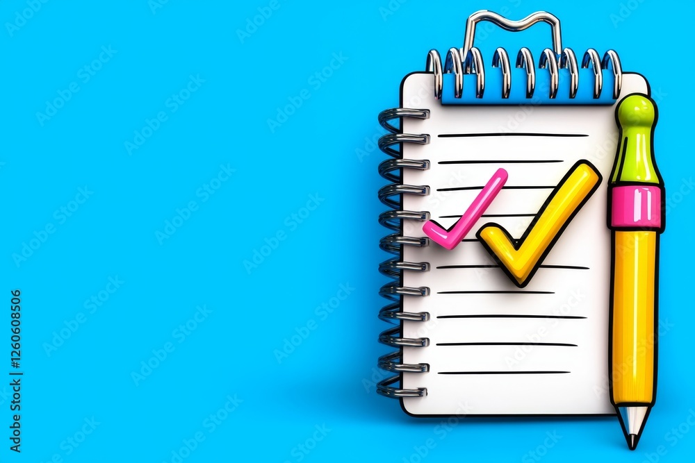 Poster A clean minimalist icon of a checklist with checkmarks, symbolizing a completed poll