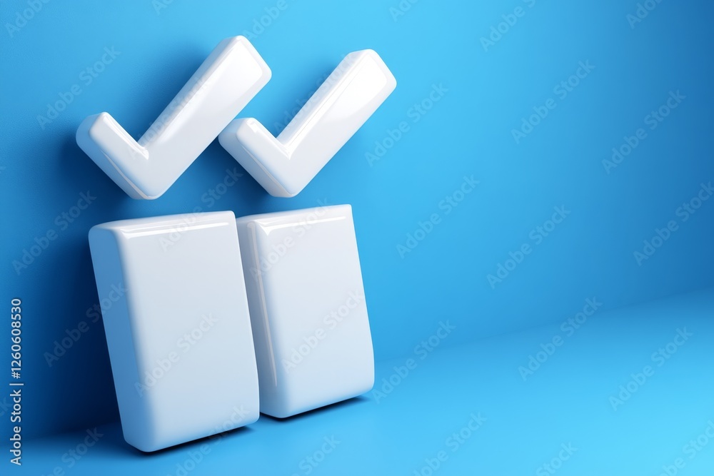 Aufkleber a clean minimalist icon of a checklist with checkmarks, symbolizing a completed poll