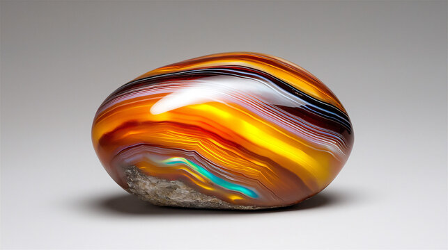  fire agate's fiery colors