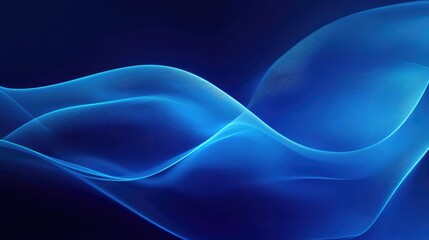 Obraz premium A deep, textured canvas of azure blue, where smooth noise swirls and morphs into an abstract, ethereal banner, perfect for posters, headers, and backdrops Generative Ai