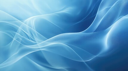 Obraz premium A deep, textured canvas of azure blue, where smooth noise swirls and morphs into an abstract, ethereal banner, perfect for posters, headers, and backdrops Generative Ai