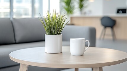 Healthy food inspiration cozy living room plants and coffee modern home bright atmosphere