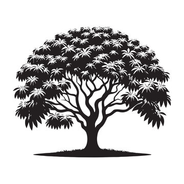 recommend clip art: Mango Tree silhouette perfectly crafted for high-quality vector artwork - Mango tree illustration - Mango tree vector - Mango silhouette
                    