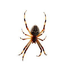 Colorful spider resting with detailed markings on its body against a bright backdrop, showcasing its unique shape and elegance in a captivating manner