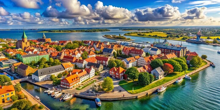 Denmark Map: Stunning Aerial View Highlighting Key Regions & Cities