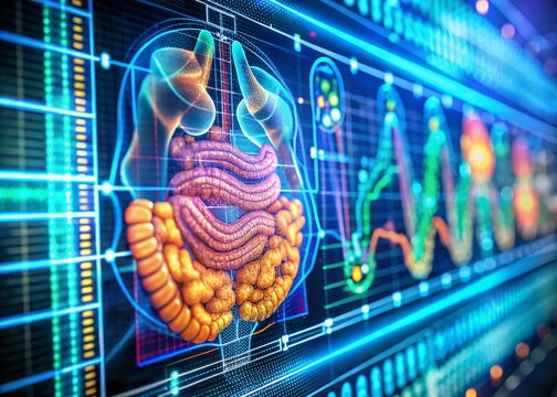 Digestive System Science: Medical Screen Technology Background