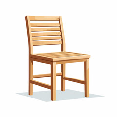 wooden chair, isolated on white