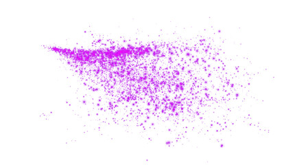 Fantastic purple smoke background. Purple spice powder explosion, spice splash, Magic smoke with glitter and small particles, fog with glowing particles, purple steam. PNG.
