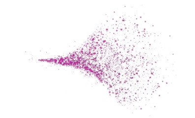 Fantastic purple smoke background. Purple spice powder explosion, spice splash, Magic smoke with glitter and small particles, fog with glowing particles, purple steam. PNG.
