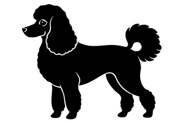 poodle silhouette vector