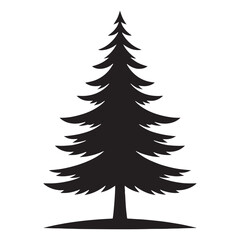 Natural Pine Tree silhouette that beautifully represents forests - Pine tree illustration - Pine tree vector - Pine silhouette
