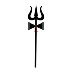 Vector illustration of Lord Shiva Trident on transparent background