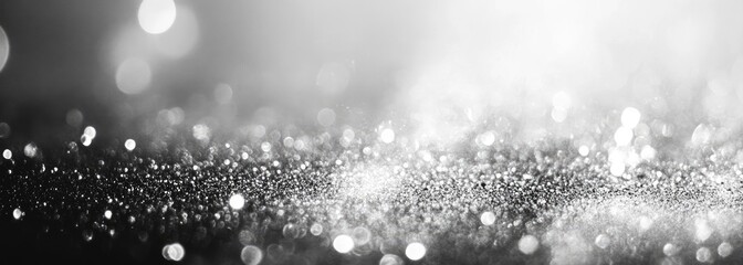 Nostalgic blurred background with mercury glass reflections and tarnished silver glitter particles, ideal for heritage jewelry campaigns or anniversary celebration banners. Soft focus vintage charm.