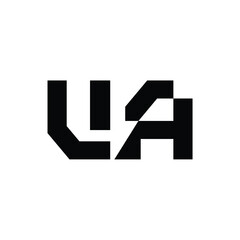 UA monogram logo design letter text name symbol monochrome logotype alphabet character simple logo