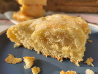 Traditional German Butter Cake (Zuckerkuchen) in Sunlight