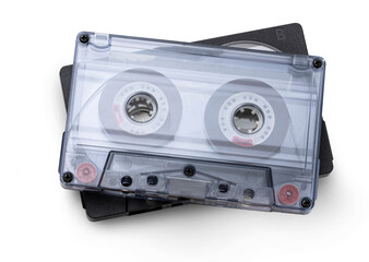 Tape cassettes isolated on transparent background
