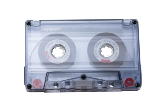 Tape cassette isolated on transparent background