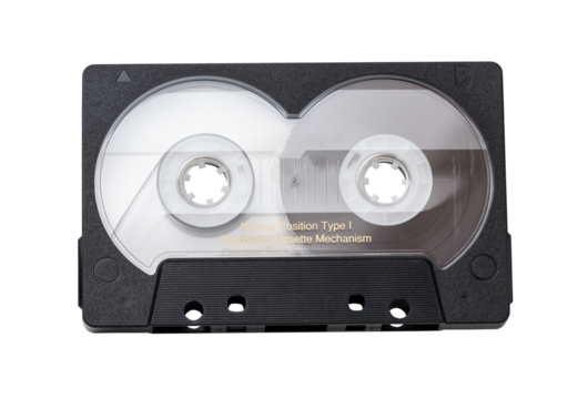 Tape cassette isolated on transparent background