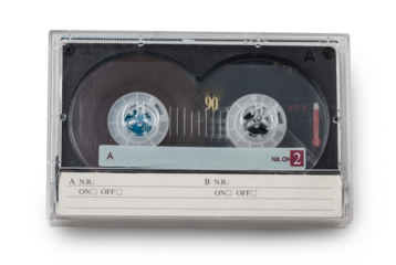 Tape cassette isolated on transparent background