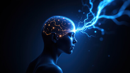 A person's head depicted with an illustration of a VNS device inserted into their neck.